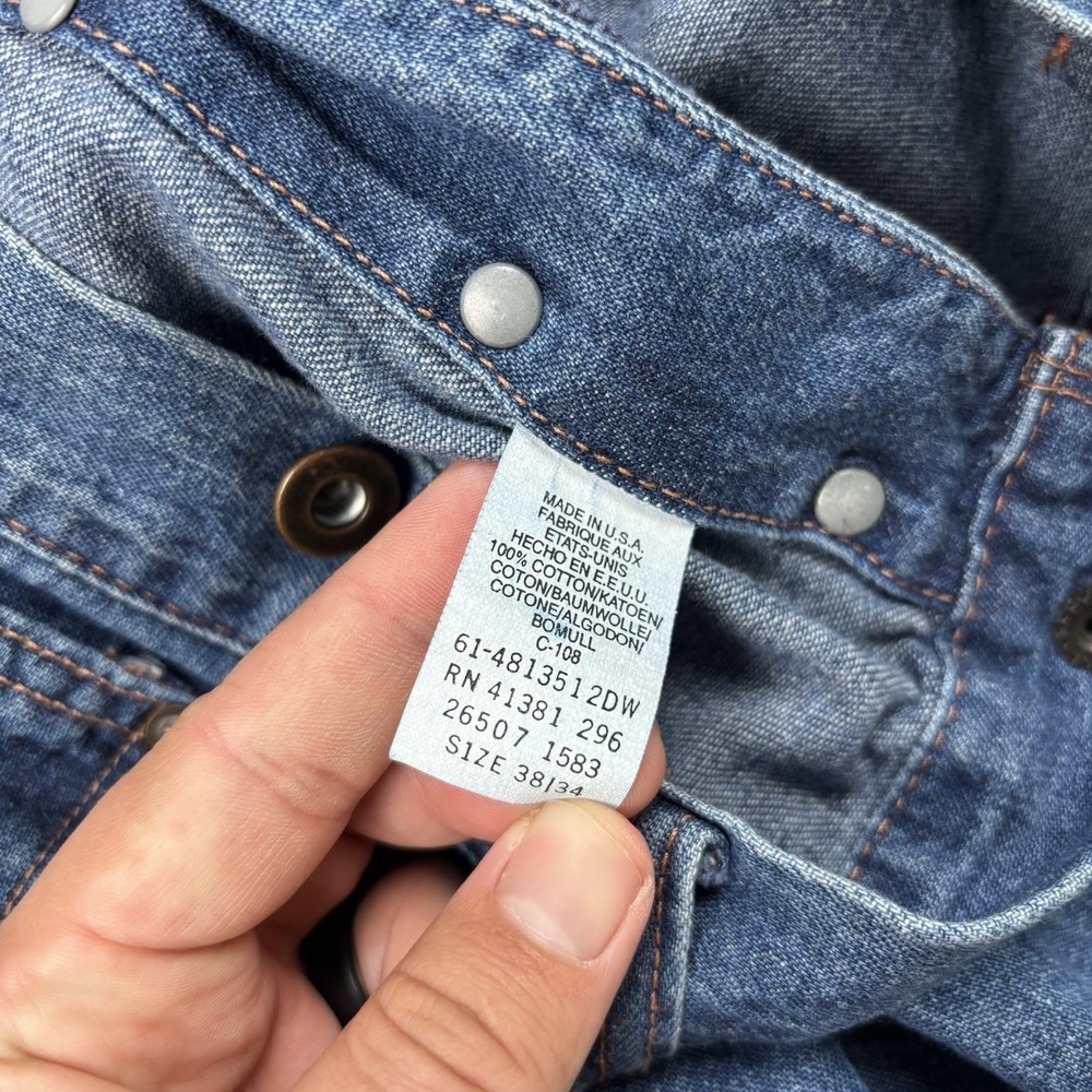 RRL Ralph Lauren Paint Pants Indigo Cotton Men's Size 38x35 Made In USA - Picture 5 of 12